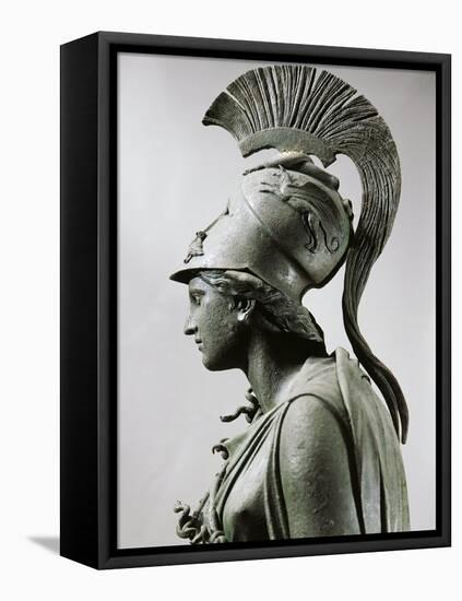 Bronze Statue of Athena with Crest, Detail, Head-null-Framed Premier Image Canvas