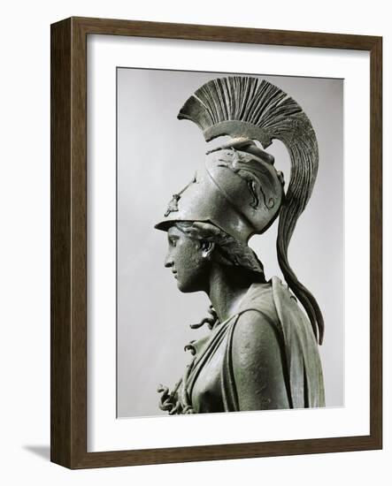 Bronze Statue of Athena with Crest, Detail, Head-null-Framed Giclee Print