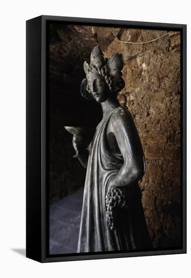 Bronze Statue of Bacchus, Capalbio, Tuscany, Italy-Luigi Masotti-Framed Premier Image Canvas