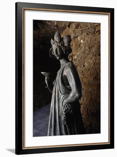 Bronze Statue of Bacchus, Capalbio, Tuscany, Italy-Luigi Masotti-Framed Giclee Print