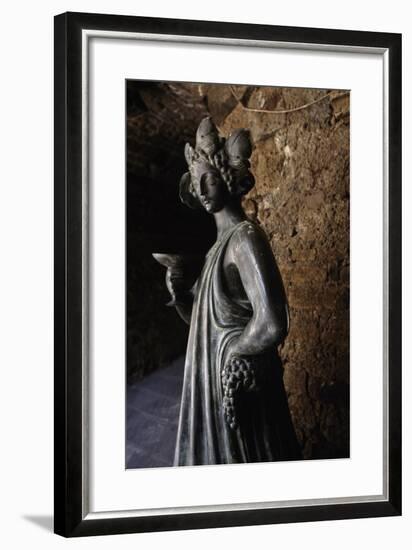 Bronze Statue of Bacchus, Capalbio, Tuscany, Italy-Luigi Masotti-Framed Giclee Print