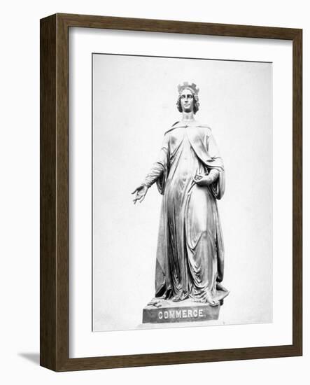 Bronze Statue of Commerce, Located on the South Parapet of Holborn Viaduct, London, 1869-Henry Dixon-Framed Giclee Print