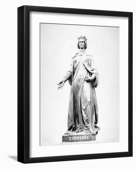 Bronze Statue of Commerce, Located on the South Parapet of Holborn Viaduct, London, 1869-Henry Dixon-Framed Giclee Print