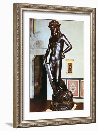 Bronze Statue of David, C1430-1440-Donatello-Framed Giclee Print