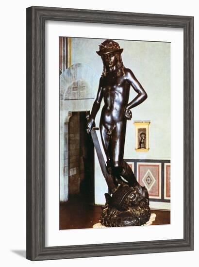 Bronze Statue of David, C1430-1440-Donatello-Framed Giclee Print