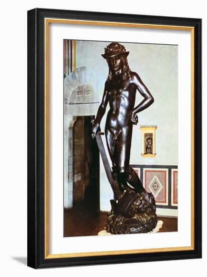 Bronze Statue of David, C1430-1440-Donatello-Framed Giclee Print