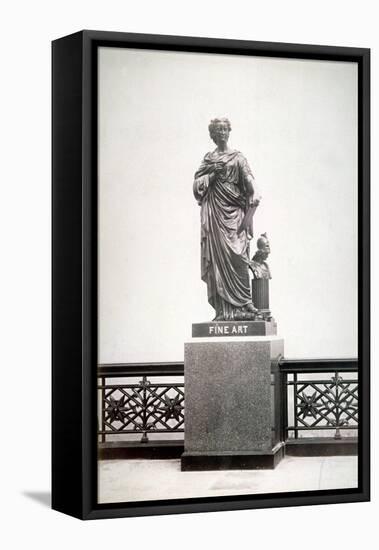 Bronze Statue of Fine Art, Located on the North Parapet of Holborn Viaduct, London, 1869-Henry Dixon-Framed Premier Image Canvas