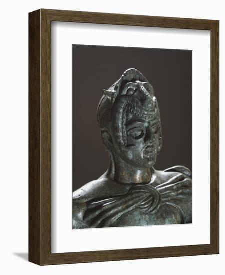 Bronze Statue of Hercules in Battle, Detail, from the Sanctuary of Villa Cassarini-null-Framed Giclee Print