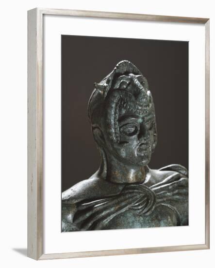 Bronze Statue of Hercules in Battle, Detail, from the Sanctuary of Villa Cassarini-null-Framed Giclee Print