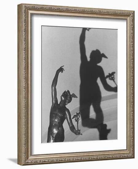 Bronze Statue of Mercury Done by French Sculptor in the 16th Century-Loomis Dean-Framed Photographic Print