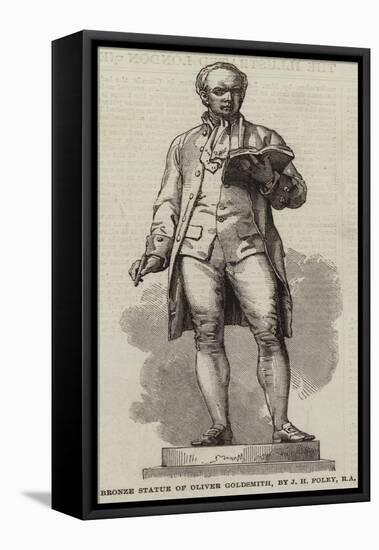 Bronze Statue of Oliver Goldsmith-J H Foley-Framed Premier Image Canvas