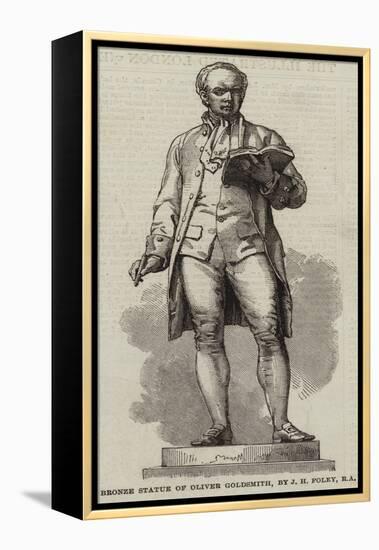 Bronze Statue of Oliver Goldsmith-J H Foley-Framed Premier Image Canvas