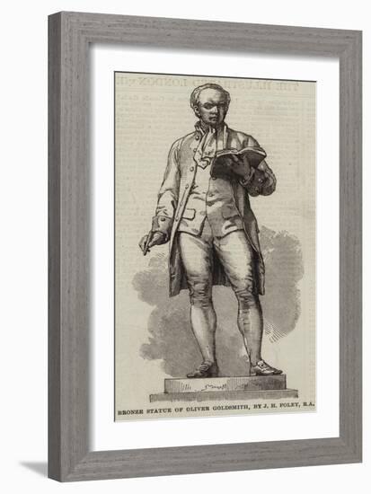 Bronze Statue of Oliver Goldsmith-J H Foley-Framed Giclee Print