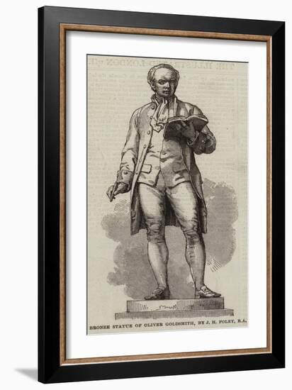 Bronze Statue of Oliver Goldsmith-J H Foley-Framed Giclee Print