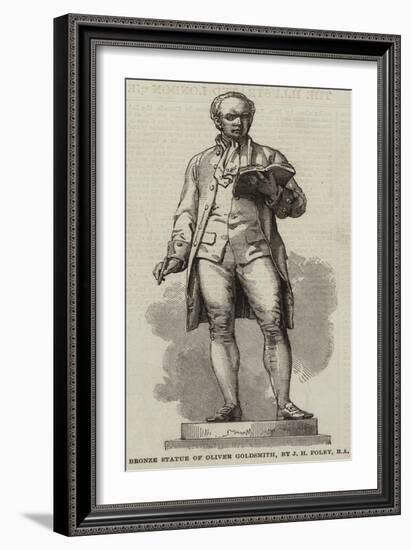 Bronze Statue of Oliver Goldsmith-J H Foley-Framed Giclee Print