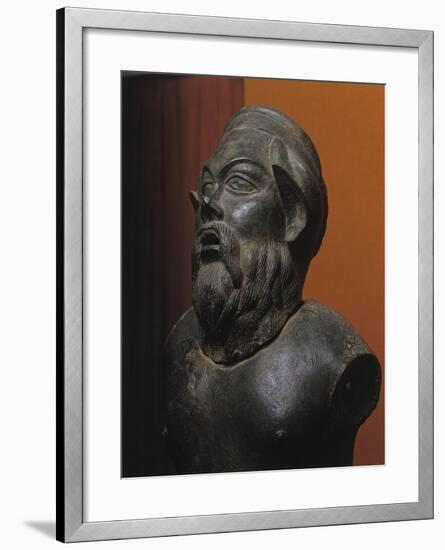Bronze Statue of Silenus Marsyas-null-Framed Giclee Print