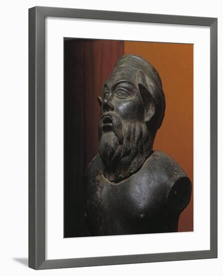 Bronze Statue of Silenus Marsyas-null-Framed Giclee Print