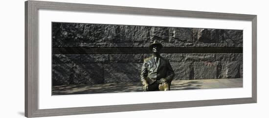 Bronze Statue of the Former Us President, Franklin Delano Roosevelt Memorial, Washington Dc, USA-null-Framed Photographic Print