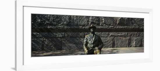 Bronze Statue of the Former Us President, Franklin Delano Roosevelt Memorial, Washington Dc, USA-null-Framed Photographic Print