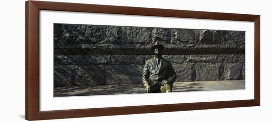 Bronze Statue of the Former Us President, Franklin Delano Roosevelt Memorial, Washington Dc, USA-null-Framed Photographic Print