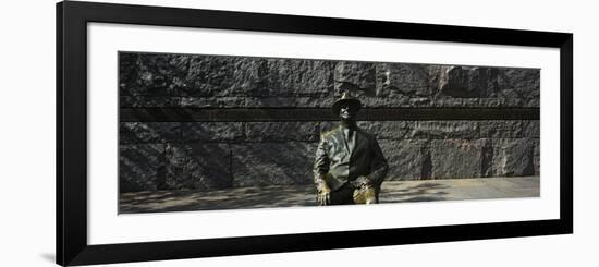 Bronze Statue of the Former Us President, Franklin Delano Roosevelt Memorial, Washington Dc, USA-null-Framed Photographic Print