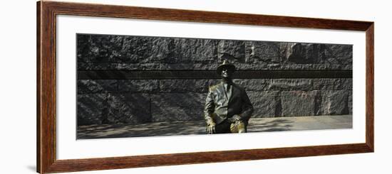 Bronze Statue of the Former Us President, Franklin Delano Roosevelt Memorial, Washington Dc, USA-null-Framed Photographic Print