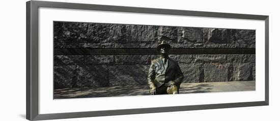 Bronze Statue of the Former Us President, Franklin Delano Roosevelt Memorial, Washington Dc, USA-null-Framed Photographic Print