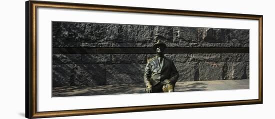 Bronze Statue of the Former Us President, Franklin Delano Roosevelt Memorial, Washington Dc, USA-null-Framed Photographic Print