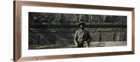 Bronze Statue of the Former Us President, Franklin Delano Roosevelt Memorial, Washington Dc, USA-null-Framed Photographic Print