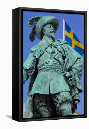 Bronze Statue of the Town Founder Gustav Adolf-Frank Fell-Framed Premier Image Canvas