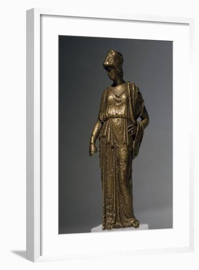 Bronze Statuette of Goddess Athena, Copy of Work by Myron, Artefact Uncovered in Mestica, Bulgaria-null-Framed Giclee Print