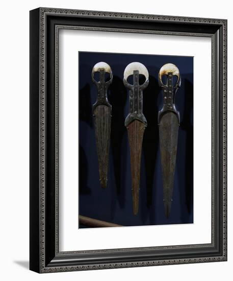 Bronze Swords and Daggers, with Electron Blades, Ivory Handles and Copper Nails-null-Framed Giclee Print