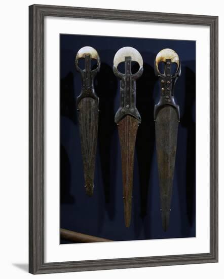 Bronze Swords and Daggers, with Electron Blades, Ivory Handles and Copper Nails-null-Framed Giclee Print