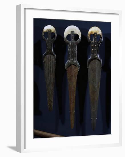 Bronze Swords and Daggers, with Electron Blades, Ivory Handles and Copper Nails-null-Framed Giclee Print