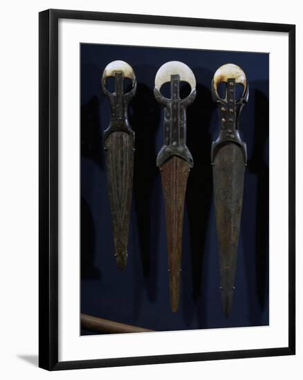 Bronze Swords and Daggers, with Electron Blades, Ivory Handles and Copper Nails-null-Framed Giclee Print