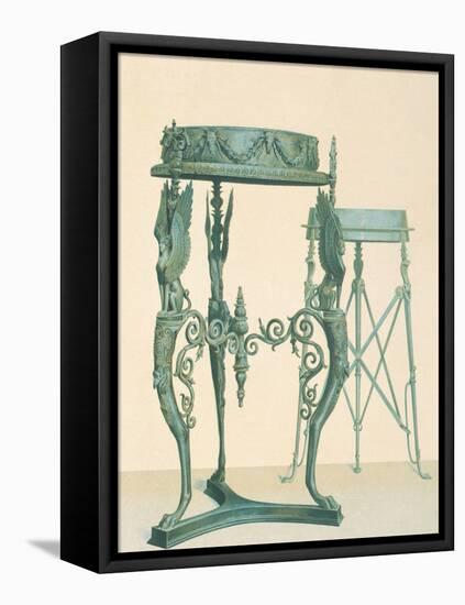 Bronze Tripod, from the Houses and Monuments of Pompeii-Fausto and Felice Niccolini-Framed Premier Image Canvas