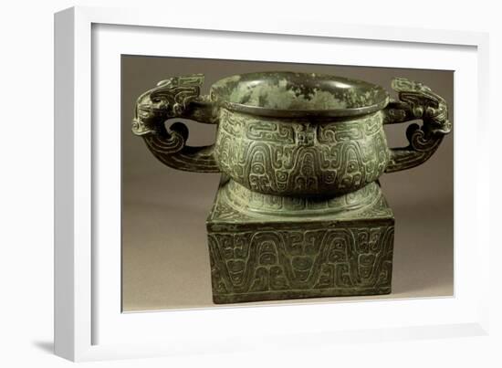 Bronze Vessel, China, Zhou Dynasty, 9th Century BC-null-Framed Giclee Print