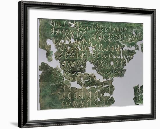 Bronze Votive Alphabetical Tablet, Veneto, Italy, Paleoveneti Civilization, 5th Century BC-null-Framed Giclee Print