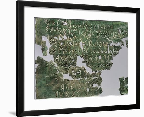 Bronze Votive Alphabetical Tablet, Veneto, Italy, Paleoveneti Civilization, 5th Century BC-null-Framed Giclee Print