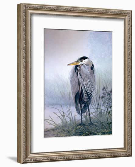 Brooding Heron-Don Li-Leger-Framed Art Print
