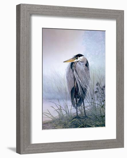 Brooding Heron-Don Li-Leger-Framed Art Print