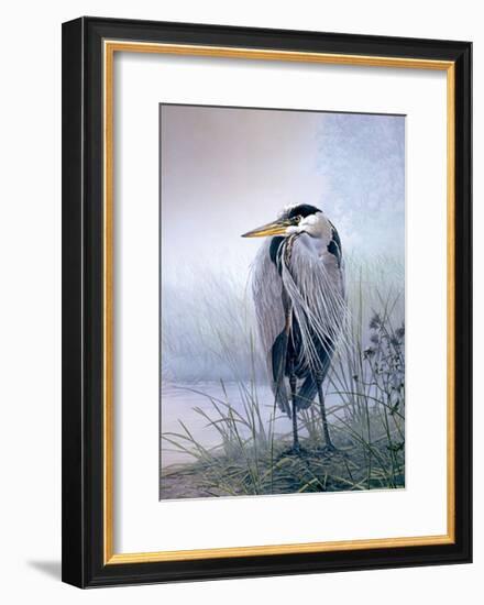 Brooding Heron-Don Li-Leger-Framed Art Print