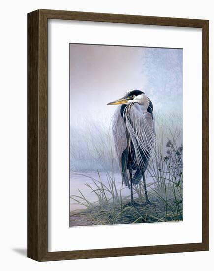 Brooding Heron-Don Li-Leger-Framed Art Print