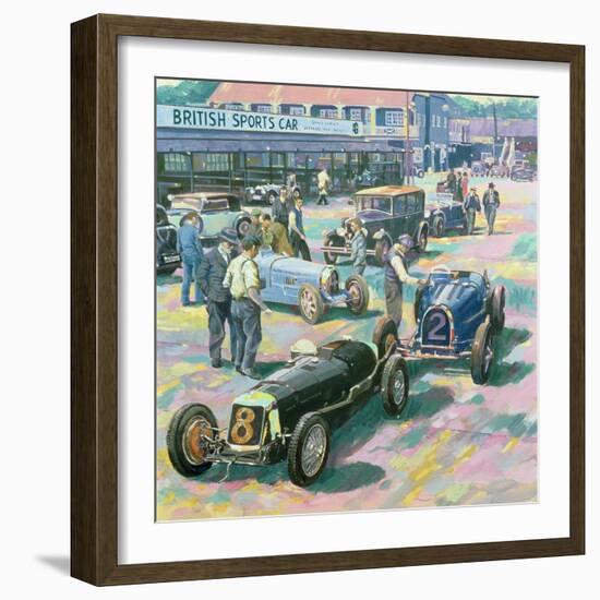 Brooklands Heyday-Clive Metcalfe-Framed Giclee Print