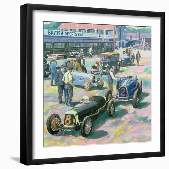 Brooklands Heyday-Clive Metcalfe-Framed Giclee Print