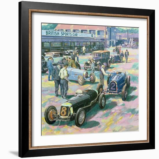 Brooklands Heyday-Clive Metcalfe-Framed Giclee Print