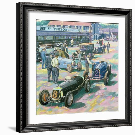 Brooklands Heyday-Clive Metcalfe-Framed Giclee Print