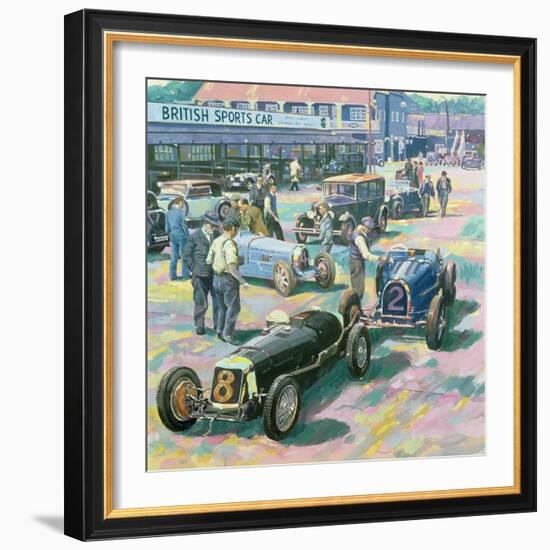 Brooklands Heyday-Clive Metcalfe-Framed Giclee Print