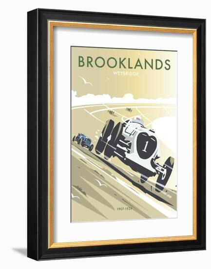 Brooklands, Waybridge - Dave Thompson Contemporary Travel Print-Dave Thompson-Framed Art Print