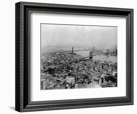 Brooklyn and Bridges over East River-null-Framed Photographic Print